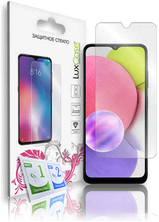 Защитное стекло LuxCase для Samsung Galaxy A03 Core, На плоскую часть экрана, 83242