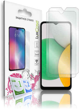 Защитное стекло LuxCase для Samsung Galaxy A01 Core, Без рамки, Комплект 2 шт, 83104