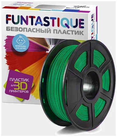 Пластик в катушке Funtastique PETG,1.75 мм,1 кг, цвет Изумрудный