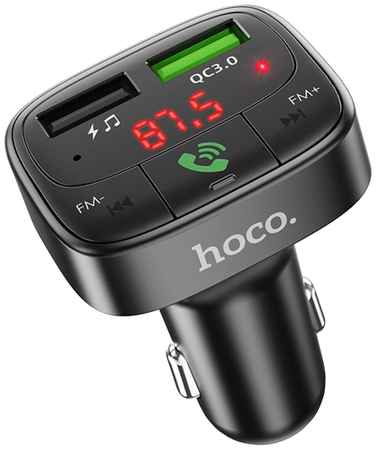 АЗУ Hoco E59 Black 2 USB-порта QC3.0, Bluetooth плюс FM-трансмиттер плюс плеер черный 965044449474097