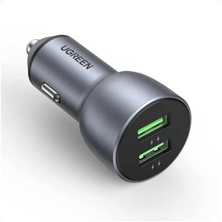 Автомобильное зарядное устройство Ugreen 2 х USB A QC 3.0 36 Вт (10144) 965044449544339
