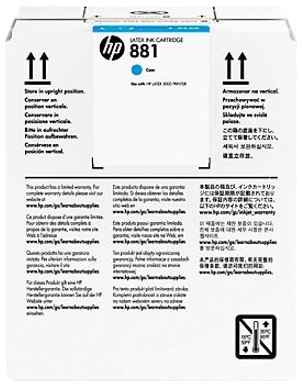 Картридж для струйного принтера HP №881 CR331A, Cyan Blue, оригинальный 965044449683456