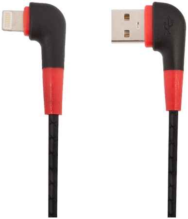 Liberty Project USB кабель LP для Apple Lightning 8 pin L-коннектор Кожаный шнурок (черный/коробка)