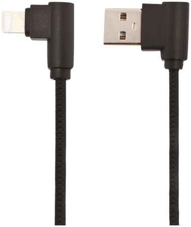 Liberty Project USB кабель LP для Apple Lightning 8 pin L-коннектор Круглый шнурок (черный/коробка)