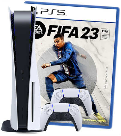 Игровая приставка Sony PlayStation 5+Игра FIFA 23+2-ой геймпад+зарядная станция 12(00)08-16-18A