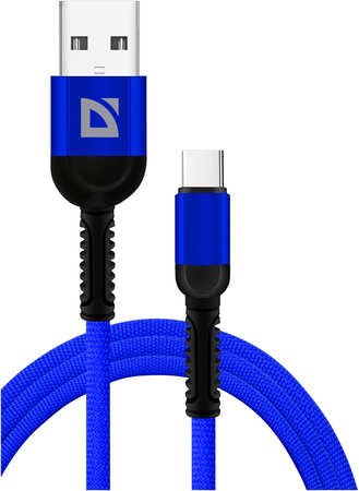 Кабель USB - Type-C Defender F167 TypeC 1 м синий 965044484287589