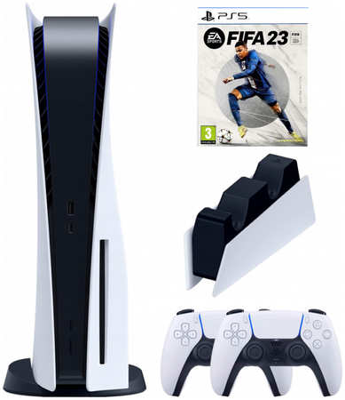Игровая приставка Sony PlayStation 5 (3-ревизия)+2-й геймпад+зарядное+FIFA-23(диск) 965044484333084