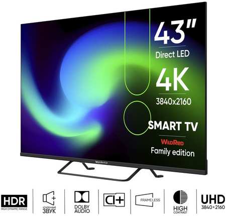 Телевизор Topdevice TDTV43BS05U_BK, 43″(109 см), UHD 4K