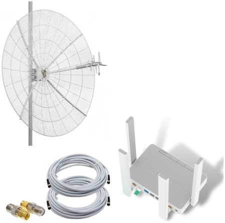 NETGIM Мобильный интернет на даче, за городом 3G/4G/WI-FI – Комплект роутер Keenetic Runner 4G с 965044484757017