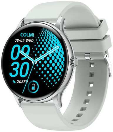 Colmi Смарт-часы i10 Silver Frame Grey Silicone Strap серебристый/серый (01-000i10010201060010) 965044484797518