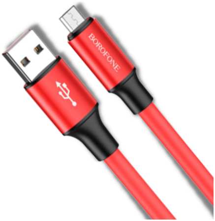 Кабель Micro USB Borofone BX82, 2.4A, 1.0м, Red 965044484977229