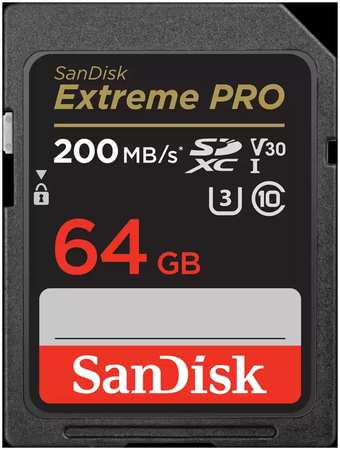 Карта памяти SanDisk SDXC 64Гб SDXC Extreme Pro UHS-I SDSDXXU-064G-GN4IN