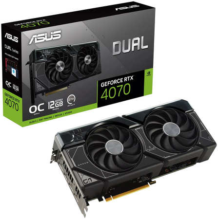 Видеокарта ASUS NVIDIA DUAL-RTX4070-O12G GeForce RTX 4070 Dual OC Edition