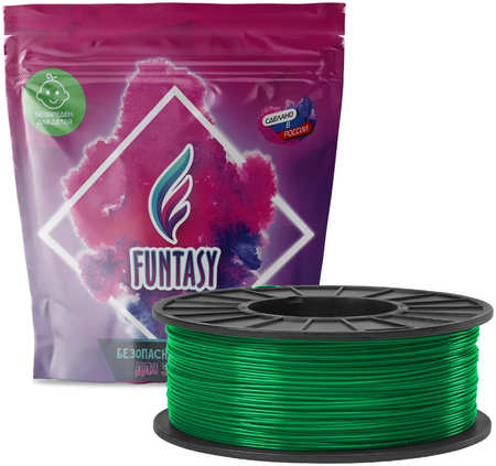 Пластик в катушке Funtasy (PLA,1.75 мм,1 кг), цвет Зеленый PLA-1KG 965044486140275