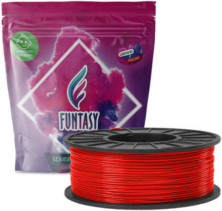 Пластик в катушке Funtasy (PLA,1.75 мм,1 кг), цвет Красный PLA-1KG 965044486140288