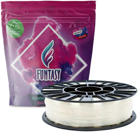 Пластик в катушке Funtasy (PLA,1.75 мм,1 кг), цвет Натуральный PLA-1KG 965044486140782