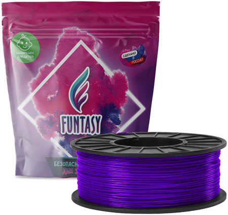 Пластик в катушке Funtasy (PLA,1.75 мм,1 кг), цвет Фиолетовый PLA-1KG 965044486140819