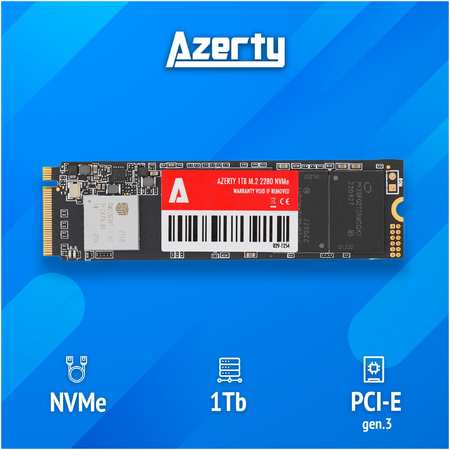 SSD накопитель Azerty M.2 2280 NVMe 1TB M.2 2280 1 ТБ 029-1254 M.2 NVMe