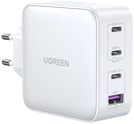 Сетевое зарядное устройство Ugreen CD226 USB-A + 3 x USB-C 100W GaN (15337) белый 965044486518418