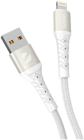 Кабель Lightning-USB Deppa Дата-кабель Armor USB-A – Lighting, 1 м, белый, Deppa 1 м белый 965044486522642