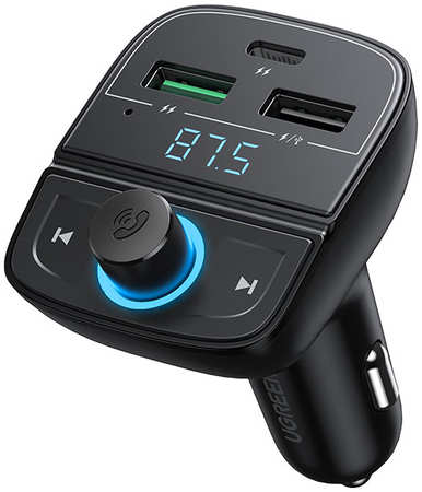 Зарядное устройство UGREEN CD229 (80910) FM&Bluetooth Transmitter&Car Charger + TF Slot CD229 (80910) FM&Bluetooth Transmitter&Car Charger + TF Slot - Black 965044486549384