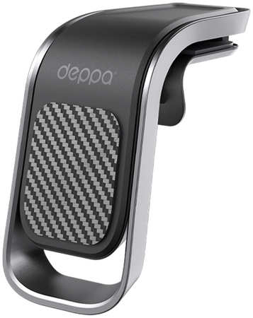 Deppa Магнитный автомобильный держатель для смартфонов на решетку, черный / Mage Bend Carbon 55199 965044486580094