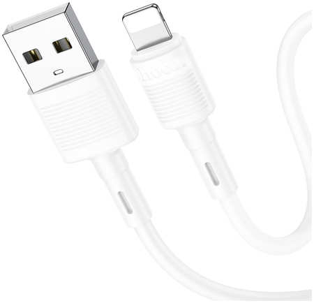 Дата-кабель Hoco X83 USB 2.4A для Lightning 8-pin ПВХ 1м White X83i 965044486644945