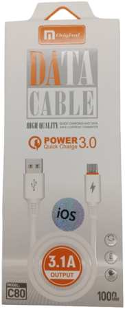 Кабель USB - Lightning M Original C80 1 м белый 965044486751836