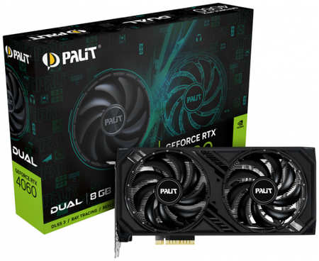 Видеокарта Palit NVIDIA GeForce RTX 4060 DUAL NE64060019P1-1070D