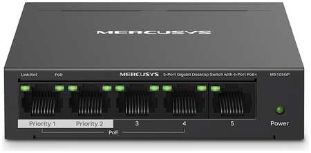 TP-Link Коммутатор MERCUSYS MS105GP черный 965044486913625