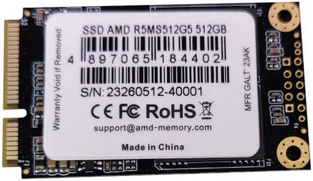 SSD накопитель AMD mSATA R5MS512G5 Radeon R5 965044486975734