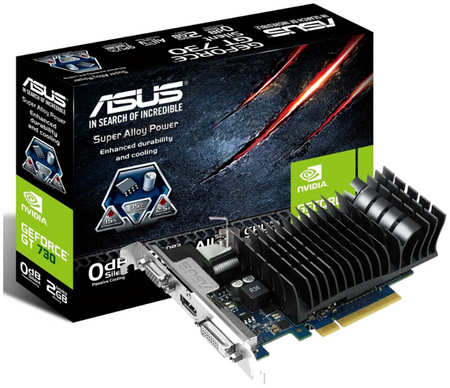 ASUS Видеокарта GeForce NVIDIA GT 730 (GT730-SL-2GD3-BRK1-EVO)