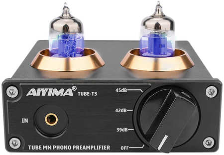 Ламповый предусилитель с фонокорректором AIYIMA T3 для винилового проигрывателя
