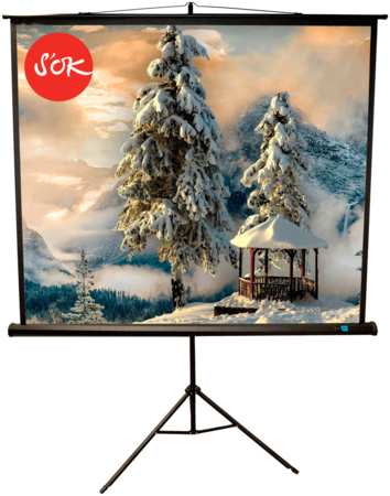 S’OK Экран Cinema S'OK SCPST-150x150BLCK 84'' 1:1 напольный, на треноге, Matt