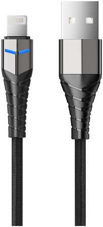 Кабель USB-Lighting Accesstyle AL24-F100LED 1 м черный