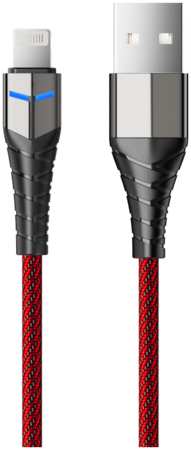 Кабель USB-Lighting Accesstyle AL24-F100LED 1 м красный 965044488199688