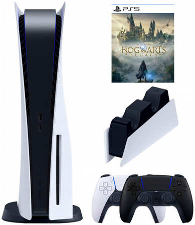 Игровая приставка Sony PlayStation 5 (3-ревизия)+2-й геймпад(черный)+зарядное+Hogwarts 965044488213281