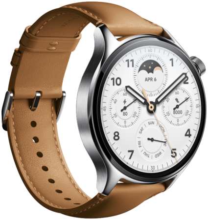 Смарт-часы Xiaomi Watch S1 Pro GL серебристый/коричневый (X41808) 965044488286653