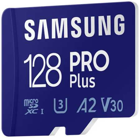 Карта памяти Samsung Micro SDXC 128Гб PRO Plus 128синяя