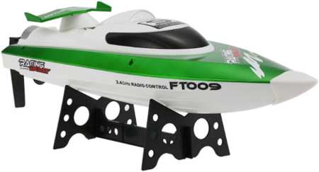 Катер на радиоуправлении Racing Flipped Boat 2.4G, 46 см, до 30 кмч Fei Lun FT009-GREEN