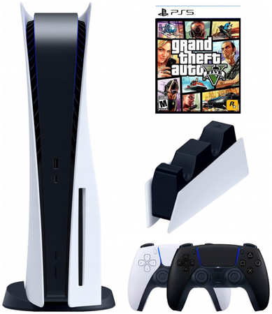 Игровая приставка Sony PlayStation 5 (3-ревизия)+2-й геймпад(черный)+зарядное+Grand Theft CFI-1200A 965044488777177