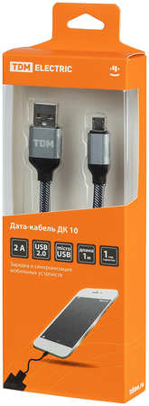 Кабель micro usb - usb Tdm Electric 1 м серый