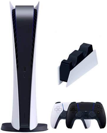 Игровая приставка Sony PlayStation 5 Digital Edition+2-ой геймпад(черный)+зарядное 965044488924275