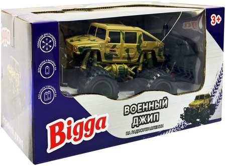 Машинка Bigga Военный джип на радиоуправлении