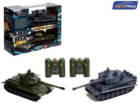 Автоград Танковый бой Т34 vs Tiger, на радиоуправлении, 2 танка, свет и звук 965844414302428