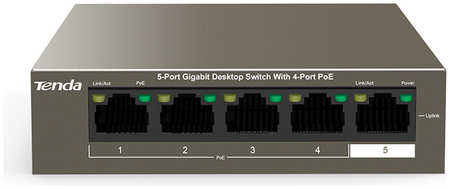 Коммутатор Tenda 5PORT 1000M 4POE TEG1105P-4-63W TEG1105P-4-63W