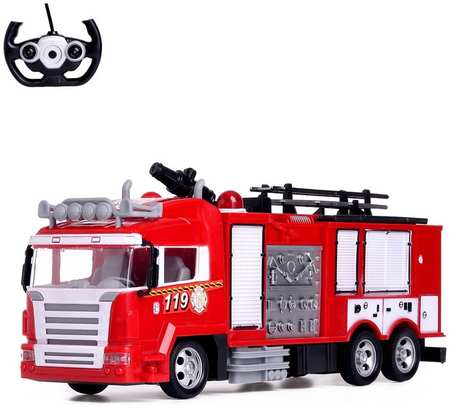 Машина радиоуправляемая Пожарная охрана, стреляет водой, световые эффекты, работает от акк 965844417358911