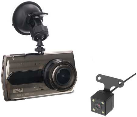 Видеорегистратор 2 камеры, HD 1080P, IPS 4.0 WDR, обзор 170