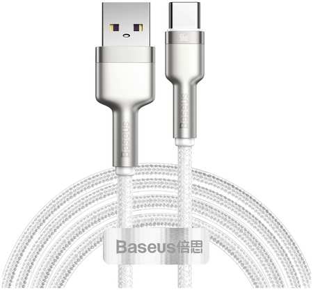 Аксессуар Baseus Cafule Series Metal USB - Type-C 66W 2m White CAKF000202 965844418093253