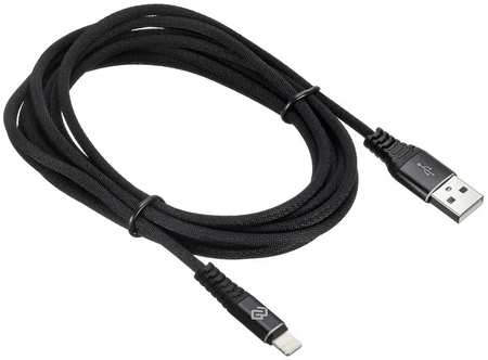 Кабель Digma LIGHT-3M-BRAIDED-BLK USB (m)-Lightning (m) 3м черный 965844419244795